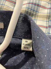 Load image into Gallery viewer, Lucky Brand Mens Blue White Collared Long Sleeve Dress Shirt Size M
