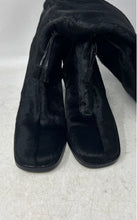 Load image into Gallery viewer, Regina Romero Womens Black Leather Block Heel Side Zip Knee High Boots Size 8.5
