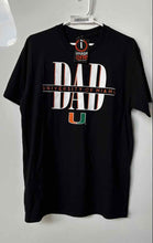 Load image into Gallery viewer, Image One Mens Black Cotton Miami Hurricanes Short Sleeve Dad T-Shirt Size M
