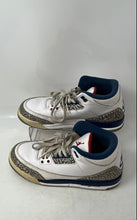 Load image into Gallery viewer, Nike Kids Air Jordan 3 Retro White Leather Lace-Up Sneakers Shoes Size 7Y
