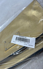 Load image into Gallery viewer, Prune Womens Gold-Tone Leather Rectangular Logo Plaque Double Zip Clutch Wallet

