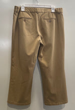 Load image into Gallery viewer, Express Womens Editor Dark Khaki Flat Front Pockets Cropped Pants Size 12
