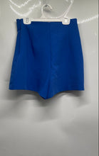 Load image into Gallery viewer, Zara Womens Blue Side Zip Front Slit Stretch Mini Skort Size Small
