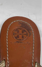 Load image into Gallery viewer, Authentic Tory Burch Womens Terra Brown Gold Open Toe Flat Thong Sandals Sz 8.5M
