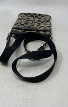 Load image into Gallery viewer, Coach Womens Gray Black Signature Canvas Penelope Shoulder Crossbody Bag
