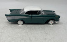 Load image into Gallery viewer, Vintage 1957 Chevrolet Bel Air Diecast Green And White Classic Model Car
