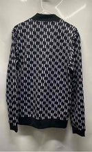 Load image into Gallery viewer, Karl Lagerfeld Womens Black White Monogram Print Full-Zip Track Jacket Size S

