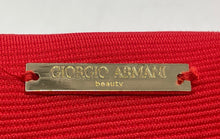 Load image into Gallery viewer, Giorgio Armani Beauty Womens Red Zipper Dome Wristlet Makeup Cosmetic Bag
