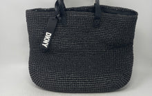Load image into Gallery viewer, DKNY Womens Cali Black Inner Pockets Double Handles Tote Bag
