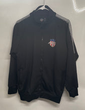 Load image into Gallery viewer, AGS Mens Black Long Sleeve Front Full-Zip Side Pockets Track Jacket Size Small
