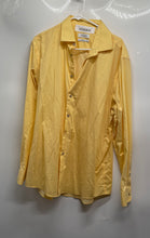 Load image into Gallery viewer, Calvin Klein Mens Yellow Regular Fit Wrinkle Free Dress Shirt Size XL 17 34/35
