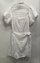Load image into Gallery viewer, Trixxi Womens White Square Neck Short Puff Sleeve Fit &amp; Flare Dress Size Small
