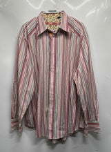 Load image into Gallery viewer, Robert Graham Mens Multicolor Striped Cotton Long Sleeve Button-Up Shirt Sz 2XL
