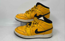 Load image into Gallery viewer, Nike Boys Air Jordan 1 Mid 554725-700 Yellow Leather Sneakers Shoes Size 6.5Y
