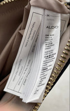 Load image into Gallery viewer, Aldo Womens Brown Faux Leather Triple Compartment Magnetic Zipper Crossbody Bag
