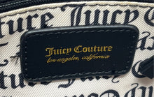 Load image into Gallery viewer, Juicy Couture Womens Black Gray Monogram Inner Zip Pocket Shoulder Bag
