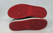 Load image into Gallery viewer, Nike Mens Air Jordan 1 Low Gray Black Red Leather Lace-Up Sneakers Shoes Size 9
