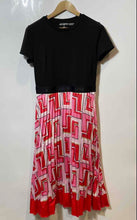 Load image into Gallery viewer, Authentic Karl Lagerfeld Paris Womens Black Multicolor T-Shirt Dress Size XS
