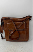 Load image into Gallery viewer, Giani Bernini Womens Brown Adjustable Strap Shoulder Crossbody Bag

