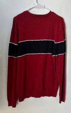 Load image into Gallery viewer, Guess Mens Red Black &amp; White Striped Cotton Long Sleeve Pullover Sweater Size XL
