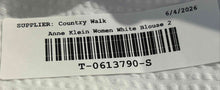 Load image into Gallery viewer, Anne Klein Womens White Textured 3/4 Puff Sleeve Button Front Blouse Top Size 2
