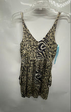 Load image into Gallery viewer, Marciano Womens Brown Animal Print Sleeveless Round Neck Zip Mini Dress Size S
