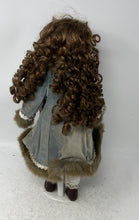 Load image into Gallery viewer, Vintage Collectible Porcelain Curly Hair Blue Eyes Victorian Style Girl Doll
