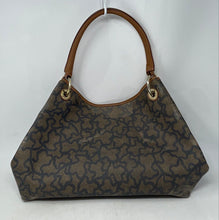 Load image into Gallery viewer, Authentic Tous Womens Brown Kaos Leather Trim Shoulder Handbag Stained Damaged

