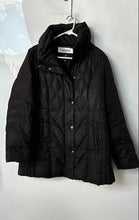 Load image into Gallery viewer, London Fog Womens Black Long Sleeve Pockets Full-Zip Puffer Jacket Size Large
