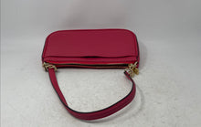 Load image into Gallery viewer, Calvin Klein Womens Pink Textured Leather Single Strap Zip Top Shoulder Handbag
