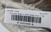 Load image into Gallery viewer, Cole Haan Womens Evelyn W25724 Gold Leather Slip-On Loafer Shoes Size 7.5B
