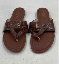 Load image into Gallery viewer, Authentic Lauren Ralph Lauren Womens Rosalind LTR Brown Thong Sandals Size 6B
