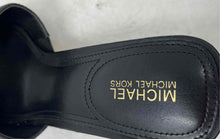 Load image into Gallery viewer, Michael Kors Womens Cara Black Faux Leather Open Toe Mule Heels Size 7.5M
