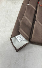 Load image into Gallery viewer, Oscar De La Renta Mens Brown Striped Formal Adjustable Designer Pointed Tie
