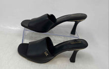 Load image into Gallery viewer, Michael Kors Womens Cara Black Faux Leather Open Toe Mule Heels Size 7.5M
