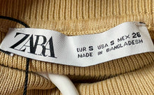 Load image into Gallery viewer, Zara Womens Beige Long Sleeve Turtleneck Ribbed Pullover Sweater Size Small
