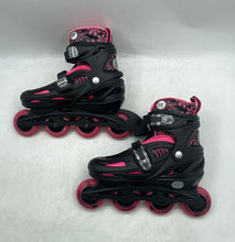 Load image into Gallery viewer, High Bounce Kids Black Pink Adjustable Outdoor Inline Skates Size 6-9
