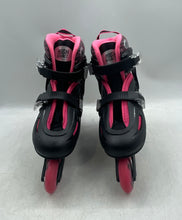 Load image into Gallery viewer, High Bounce Kids Black Pink Adjustable Outdoor Inline Skates Size 6-9
