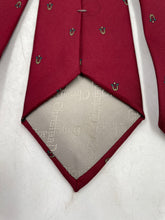 Load image into Gallery viewer, Christian Dior Mens Burgundy Printed Silk Formal Adjustable Pointed Tie
