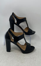 Load image into Gallery viewer, Franco Sarto Womens Myriad Black Leather Block Heels Platform Sandals Size 8 M
