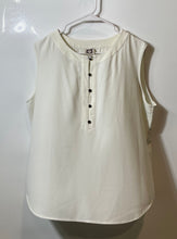 Load image into Gallery viewer, Anne Klein Womens Ivory Sleeveless Round Neck Button Front Blouse Top Size 16
