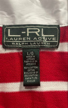 Load image into Gallery viewer, Lauren Ralph Lauren Womens Red Striped Cotton Golf Polo Shirt Size Large
