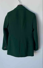 Load image into Gallery viewer, Zara Womens Green Long Sleeve Button Front Double-Breasted Blazer Size Small
