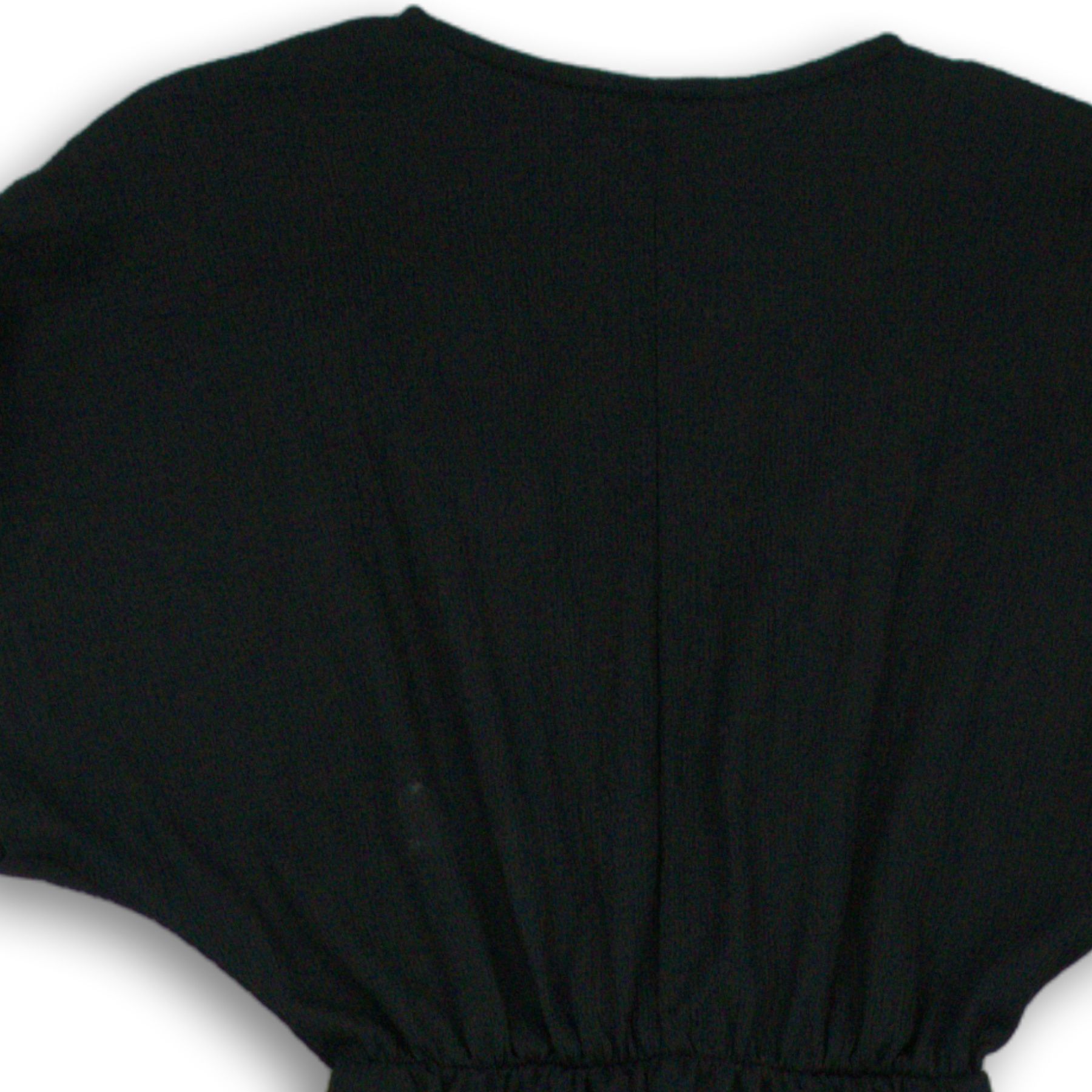 H&M Womens Black Short Sleeve V-Neck Knee Length Wrap Dress Size S Wit ...