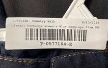 Load image into Gallery viewer, Armani Exchange Womens Blue Denim Regular-Fit Dark Wash Skinny Jeans Size P0
