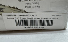Load image into Gallery viewer, Sun Joe SWJ599E Small Green 14" Cutting Bar 9-Amp Electric Chainsaw Not Tested
