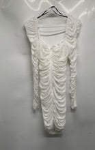 Load image into Gallery viewer, Forever 21 Womens White Back Zipper Long Sleeve Cocktail Bodycon Dress Size M
