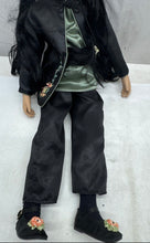 Load image into Gallery viewer, Black Hair Brown Eyes Porcelain Doll In Multicolor Removable Outfits
