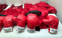 Load image into Gallery viewer, Lot Of Assorted Stats Black And Red Red Boxing Gloves And Boxing Equipment
