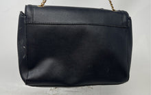 Load image into Gallery viewer, Bebe Womens Black Leather Chain Strap Medium Convertible Shoulder Purse
